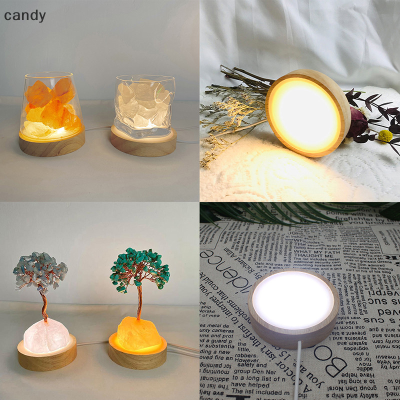Ndy LED Light Base Night Light Holder จอแสดงผลตกแต่งโคมไฟฐานไฟ LED Rotag ขาตั้งจอแสดงผล USB N