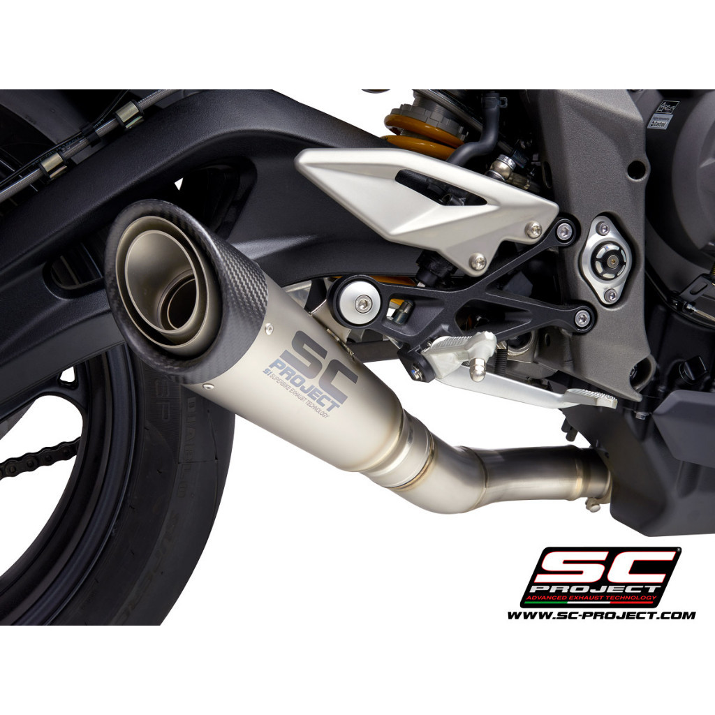 SC-Project ท่อไอเสียสำหรับ  TRIUMPH STREET TRIPLE 765 S - R - RS (2020 - 2022) | S1 Muffler, Titaniu