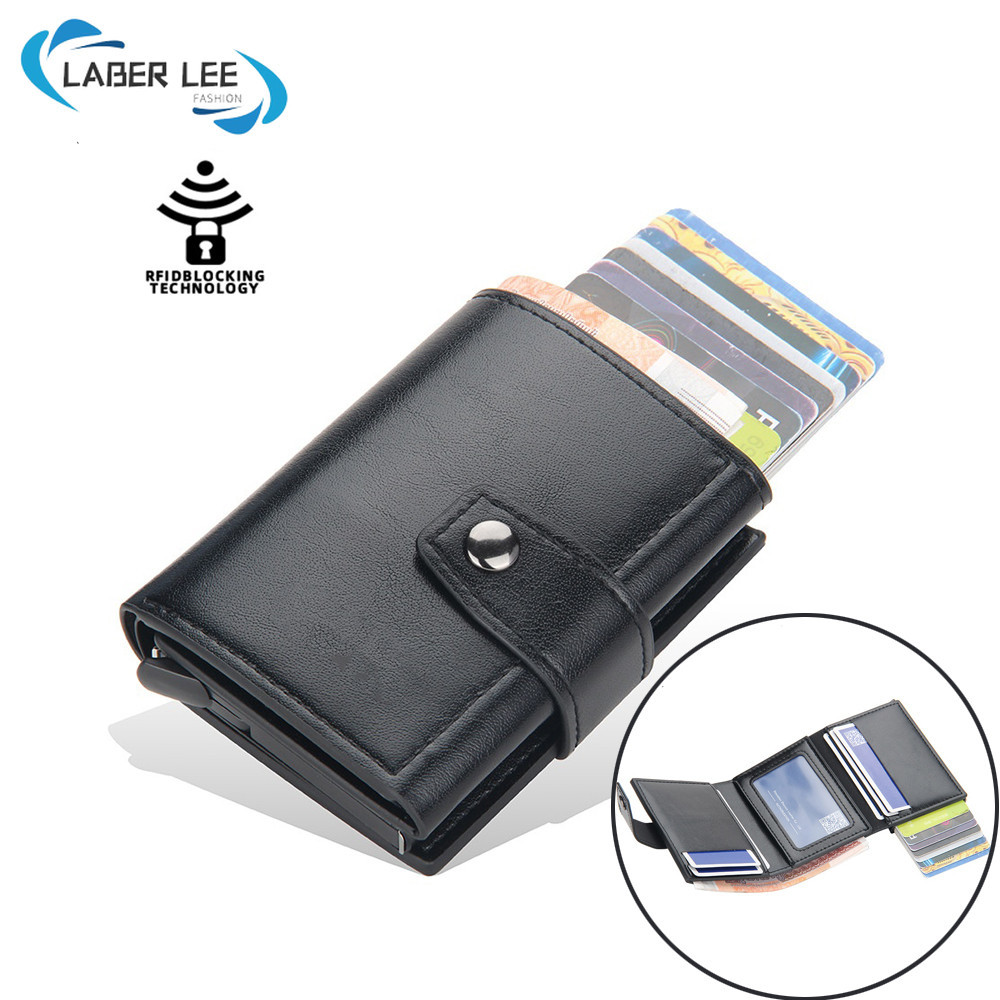 Laber LEE RFID Card Holder Wallet Multi Position Aluminium Alloy Clip Wallet Automatic Clip Type