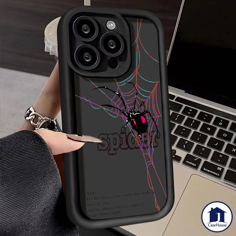 เคสแมงมุมเย็นนุ่มเข้ากันได้สำหรับ VIVO Y21 Y20 Y15s Y17s Y21s Y16 Y12 Y22 Y12i Y15 Y02 Y36 Y12s Y27 Y20s G Y91 Y30 Y12A