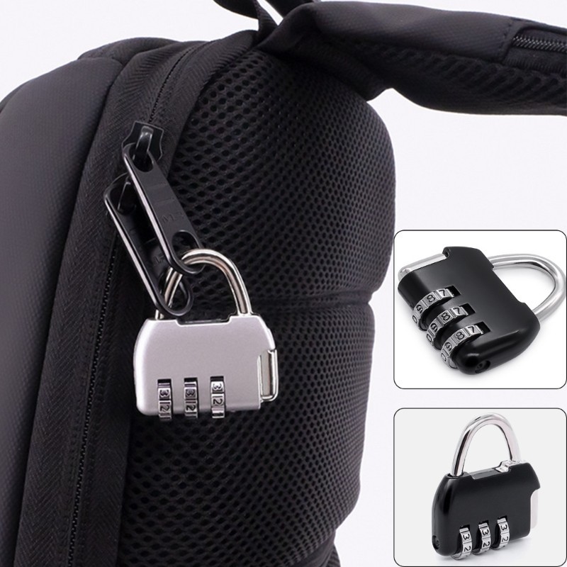 Exhila Small Padlock Travel Backpack ล็อคกระเป๋าเดินทาง Anti Theft Portable Suitcase Lock