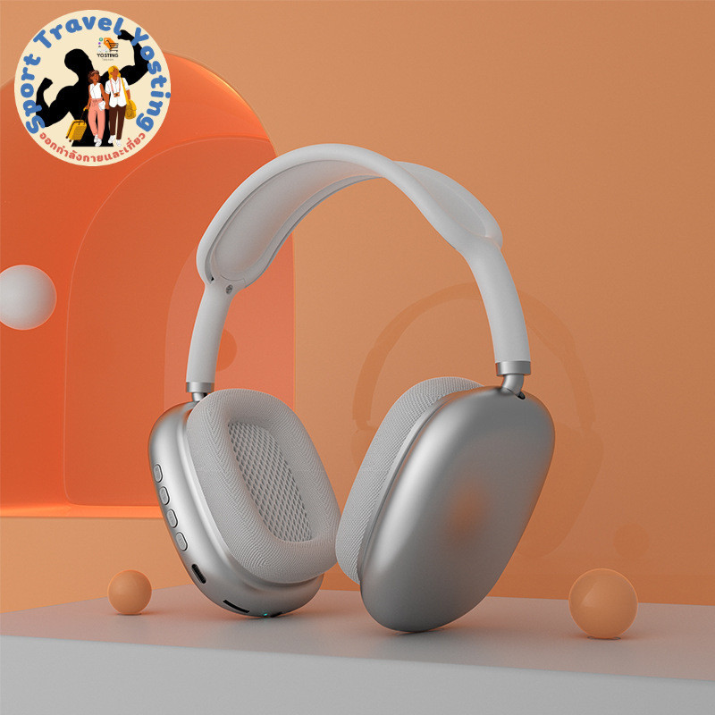 Blue earphones Bluetooth P9 wireless headphones ear headphone liner วูฟเ formaldehyde USB with micro