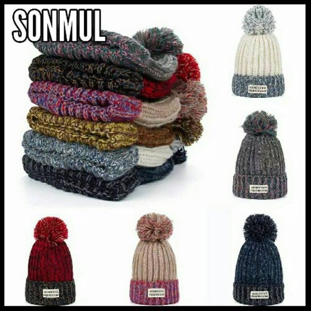 WINTER KNIT BEANIE HAT THICK KNIT BEANIE HAT สําหรับผู้หญิง / ฤดูหนาว