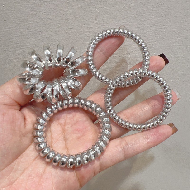 Spiral Hair Rope Hair Ties Rubber Ponytails Headwear Accessory