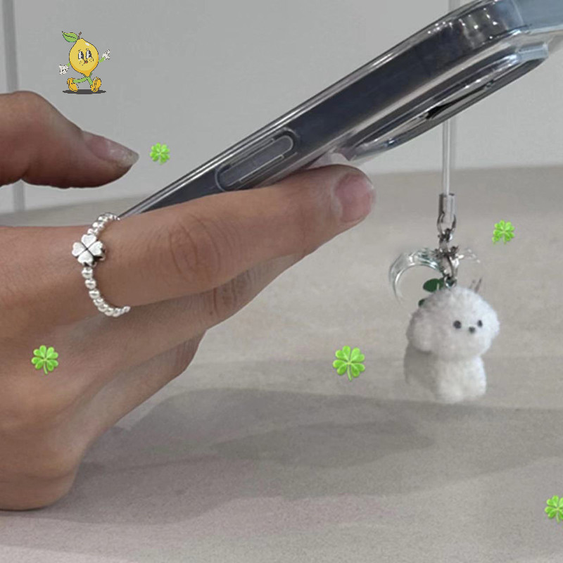 [mozh] 1 ชิ้นการ์ตูน Clover Flocking 3D พวงกุญแจสุนัข Kawaii พวงกุญแจสัตว์พวงกุญแจของที่ระลึกของขวัญสําหรับผู้หญิงผู้ชายกุญแจรถเครื่องประดับ [TH]