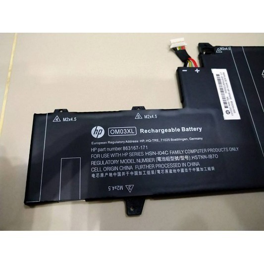 ✿BATTERY ORIGINAL HP แบตเตอรี่ ของแท้ HP EliteBook X360 1030 G2 863167-171 OM03XL ราคา ถูกที่สุด ดีลบีเคเค แกลเลอรีภาพที่ 3