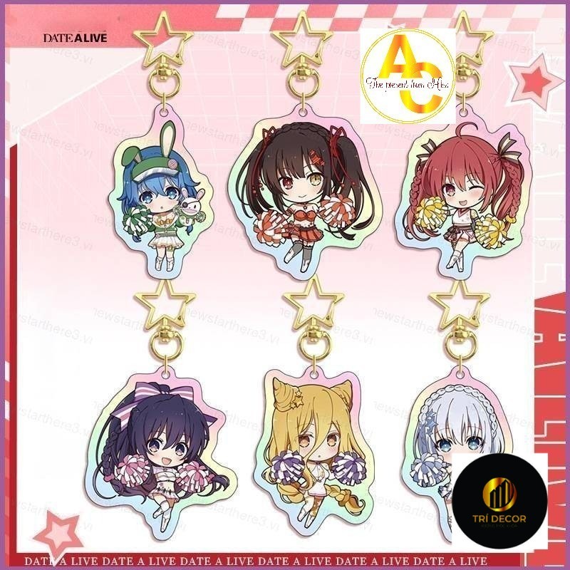 Ye DATE A LIVE Himekawa Yoshino Yatogami Tohka Tokisaki Kurumi กระเป๋าอะคริลิคพวงกุญแจจี้