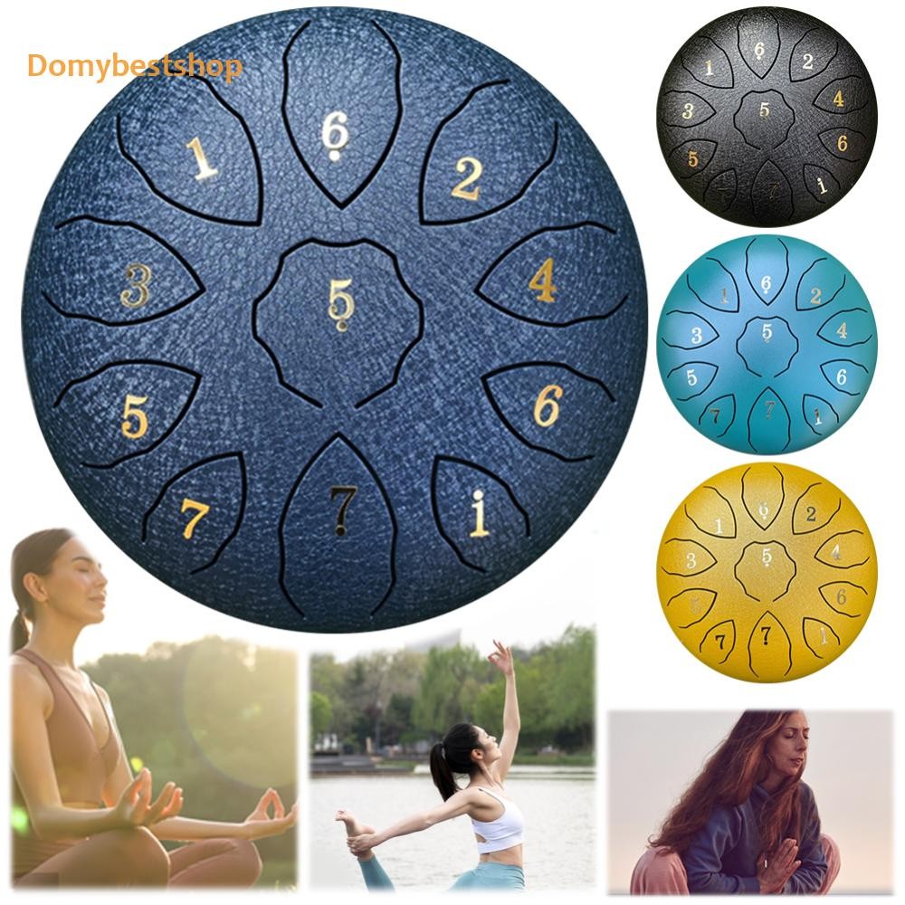 8 นิ้ว 11 Notes Handpan Drum F Key Percussion Instruments Rain Drum Instrument S [Domybestshop.th]