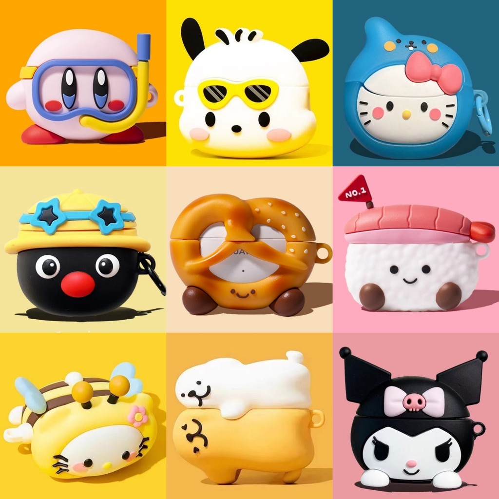 For Realme Buds T310 Case Cute Sushi Toast Bread Silicone Soft Case Realme Buds T310 Shockproof Shel