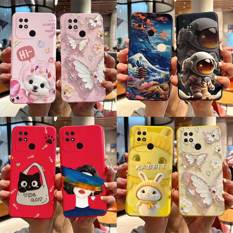 สําหรับxiaomi Redmi 10C / Redmi 10A 2022 กรณีนักบินอวกาศพิมพ์ซิลิโคนอ่อนนุ่มTPUการ์ตูนปลอกRedmi10C 10 Aฝาครอบโทรศัพท์