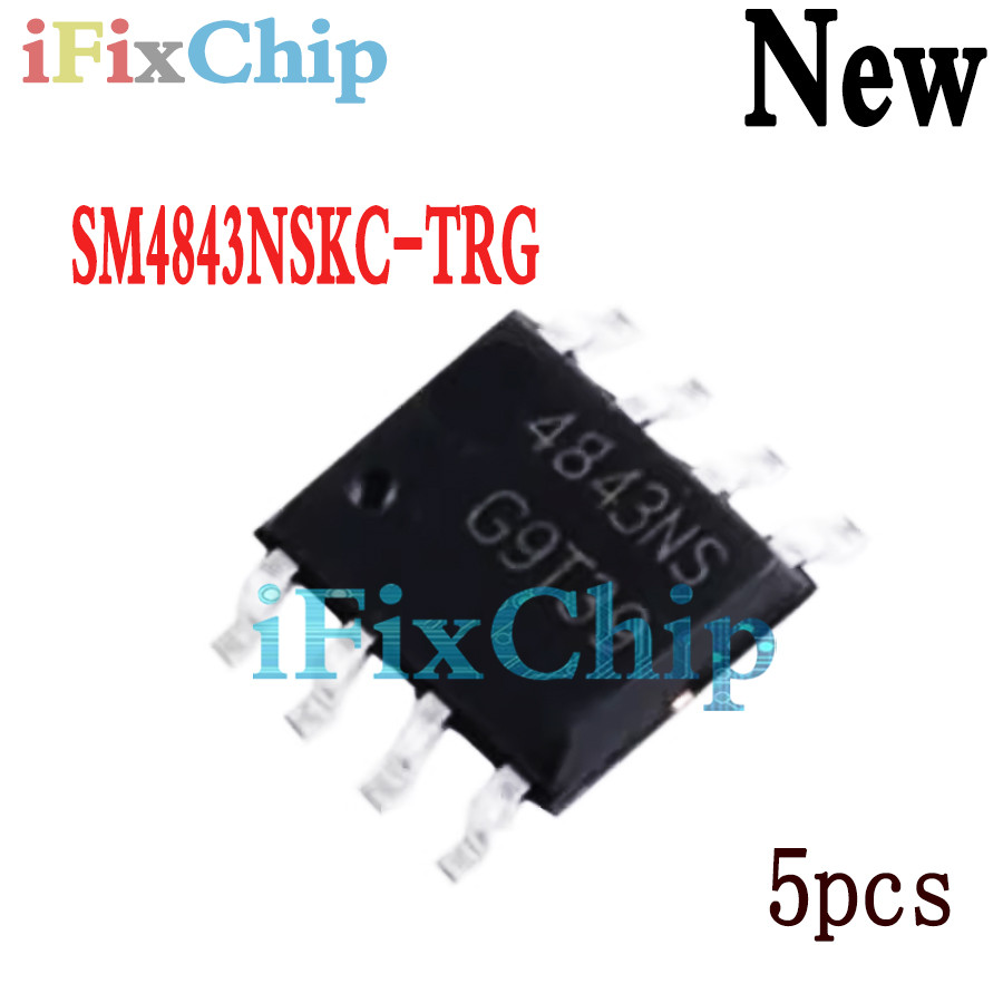 5 ชิ้นใหม่เอี่ยม 4843NS SM4843NSKC-TRG SM4843 4843 SOP8