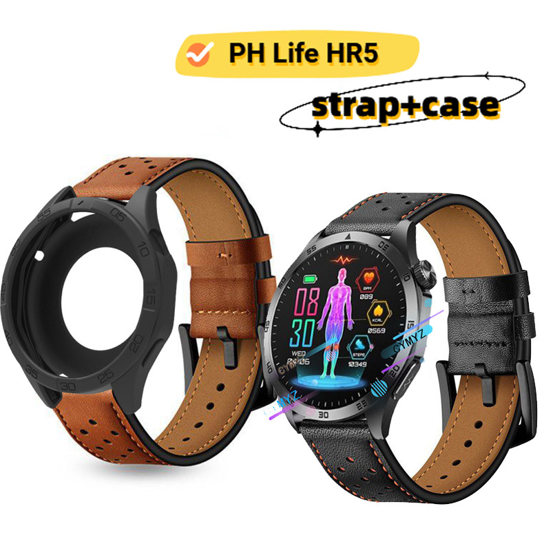 Ph Life HR5 สายรัดสายหนังสําหรับ PH Life HR5 สายนาฬิกาอัจฉริยะสายรัดข้อมือกีฬา PH Life HR5 กรณีป้องก