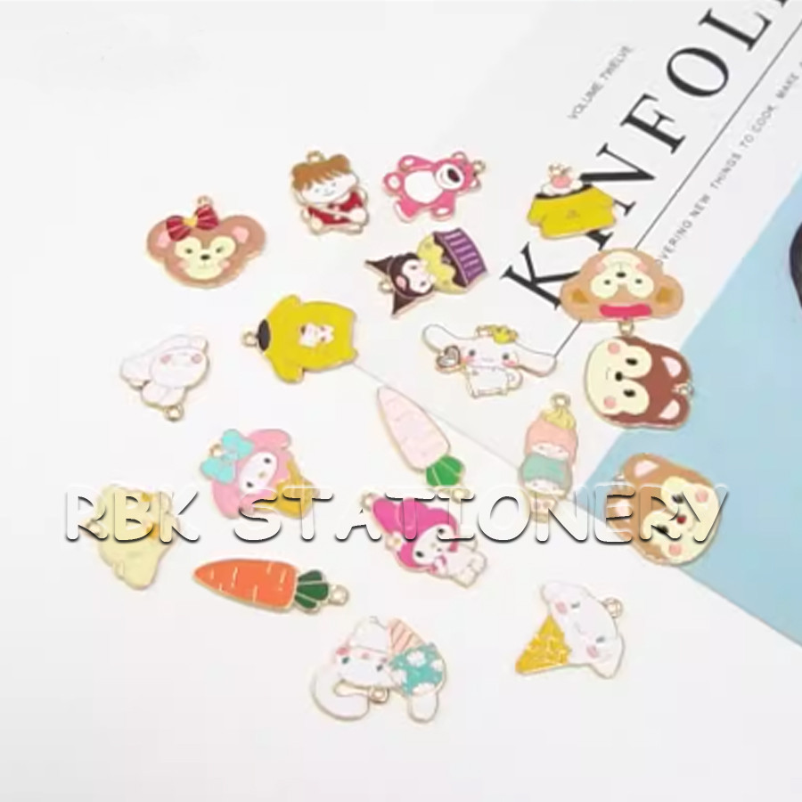 จี้โลหะ จี้สร้อยคอ จี้ตกแต่ง จี้กังหัน จี้ลายการ์ตูน แถมฟรี!!! ห่วงกลม อุปกรณ์ทำพวงกุญแจ อุปกรณ์ DIY