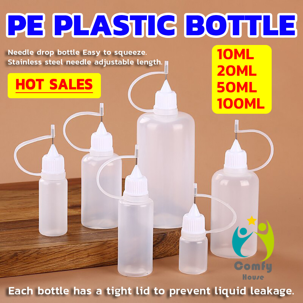 Comfy หัวเข็มขวดน้ำมัน ขวดหยด ขวดแบ่ง DIY อุปกรณ์ ขวดดรอเปอร์ ปลายแหลม PE plastic bottle