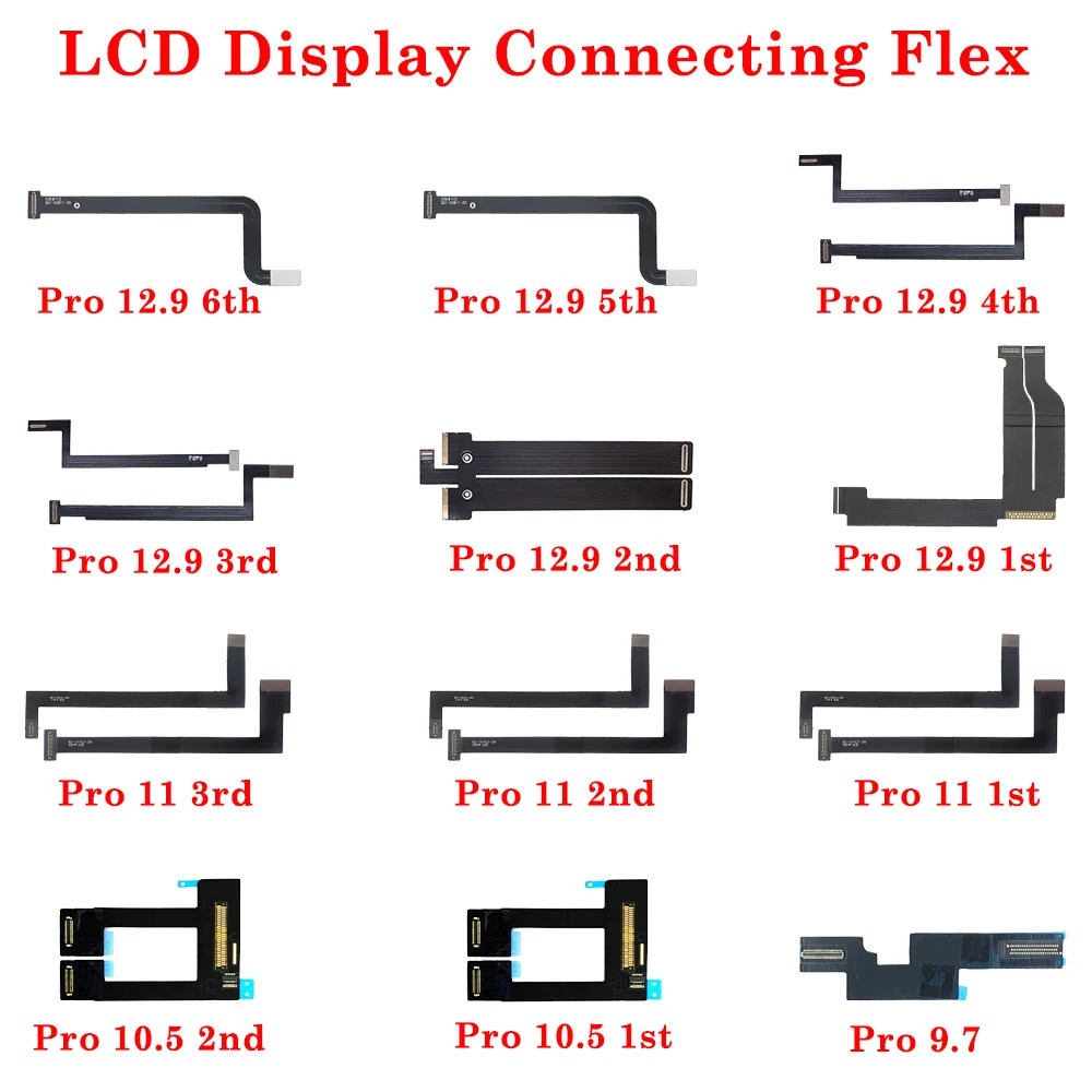 จอแสดงผล LCD Connector Flex สําหรับ iPad Pro 9.7 10.5 11 12.9 นิ้ว 1st 2nd 3rd 4th 5th 6th LCD เมนบอร์ดริบบิ้น Flex