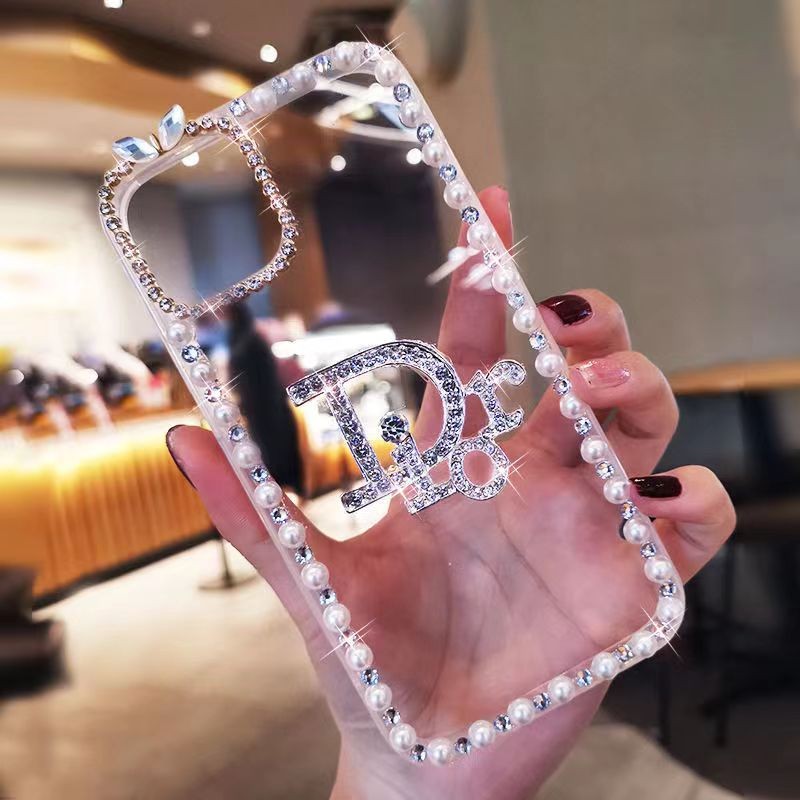 เคสโทรศัพท์สําหรับiphone 16 15 14 13 12 11 Pro Max XS XR X 7 8 Plusน่ารักRhinestoneกันกระแทก