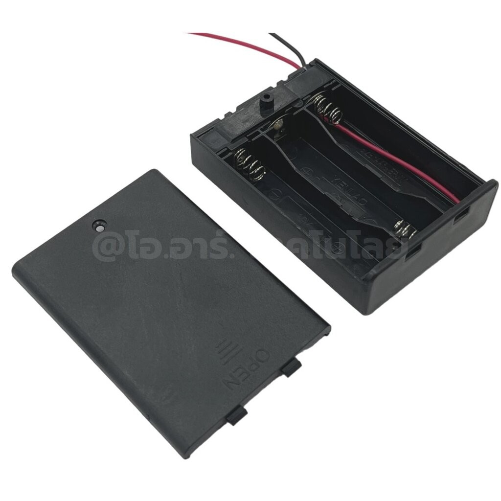 BH-AA รางถ่าน AA 1/2/3/4/8ก้อน แบบมีฝาปิด/ไม่มีฝาปิด อนุกรม Battery Holder Case Box AA 1.5-12VDC