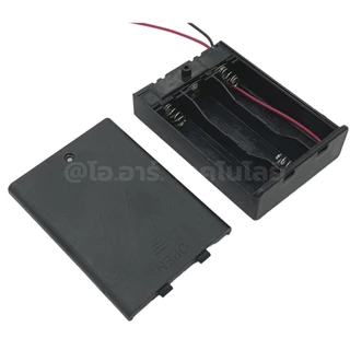 BH-AA รางถ่าน AA 1/2/3/4/8ก้อน แบบมีฝาปิด/ไม่มีฝาปิด อนุกรม Battery Holder Case Box AA 1.5-12VDC