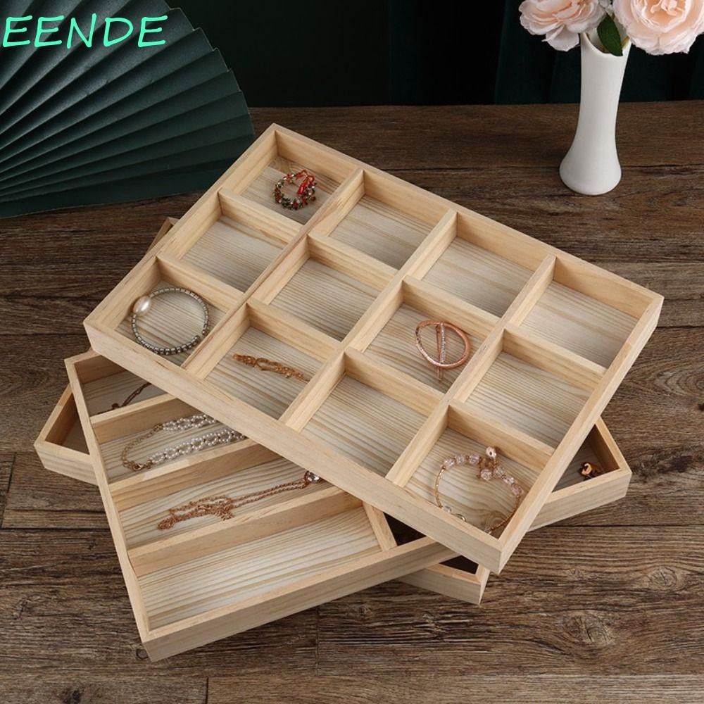 Eende ถาดแสดงเครื่องประดับ, 6/12/24/36 กริด Divider กล่องเก็บสร้อยคอ, Rack Vintage Trinket Organizer คุณภาพสูงแหวนต่างหูผู้ถือนาฬิกา