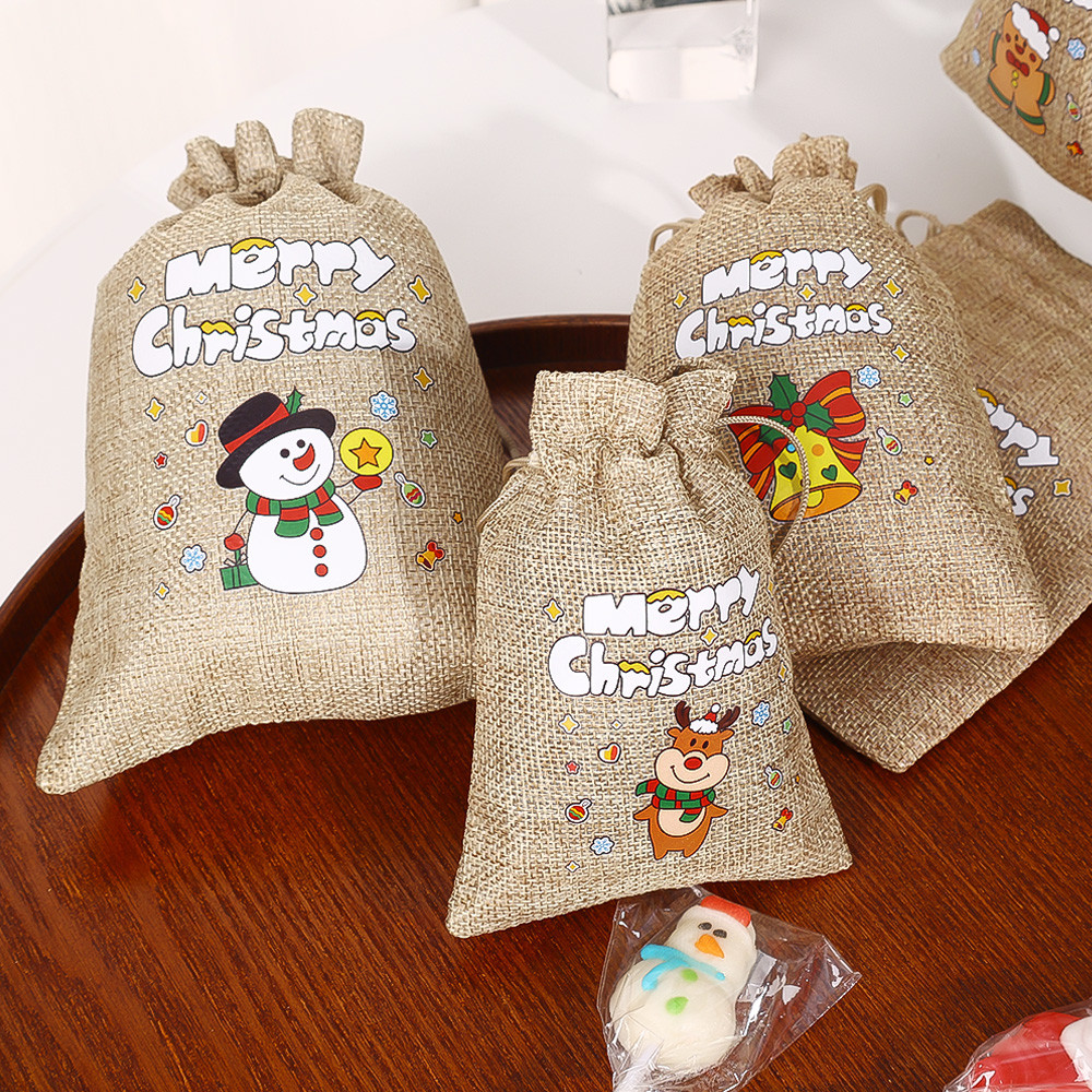 [ แนะนํา ] กระเป๋ามัดพิมพ์ลาย Santa Elk – กระเป๋าหูรูดคริสต์มาส – ถุงบรรจุภัณฑ์ของขวัญขนมขนม – ถุงเก็บความจุขนาดใหญ่ – เครื่องประดับแขวนคริสต์มาส