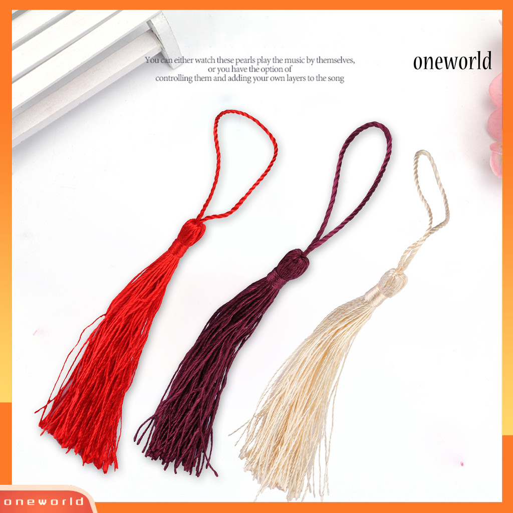 [หนึ่ง] พู่จี้หลายสีตัวเลือกความเหนียวสูงโพลีเอสเตอร์พู่อุปกรณ์เสริมพร้อมแหวนแขวนสําหรับที่คั่นหน้า