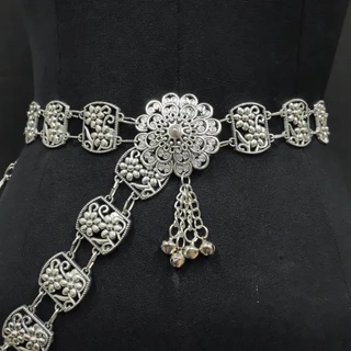 March jewelry ย้อนยุค เข็มขัด หัวเข็มขัดเงิน อุปกรณ์ เครื่องเพชรพลอย