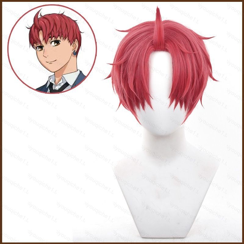 SY1 Dandadan DAN DA DAN Jin Enjoji คอสเพลย์วิกผมอะนิเมะผมผู้หญิง Man Hairpiece ทนความร้อนปาร์ตี้ฮาโล