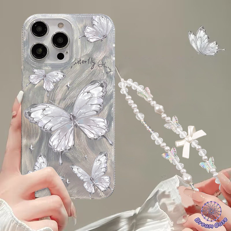 สร้อยข้อมือดาวผีเสื้อโรแมนติกเคสสำหรับ Realme C53 C35 C51 C31 C11 C15 C55 C67 C21 6i 5 5i C25 C30 C21Y C33