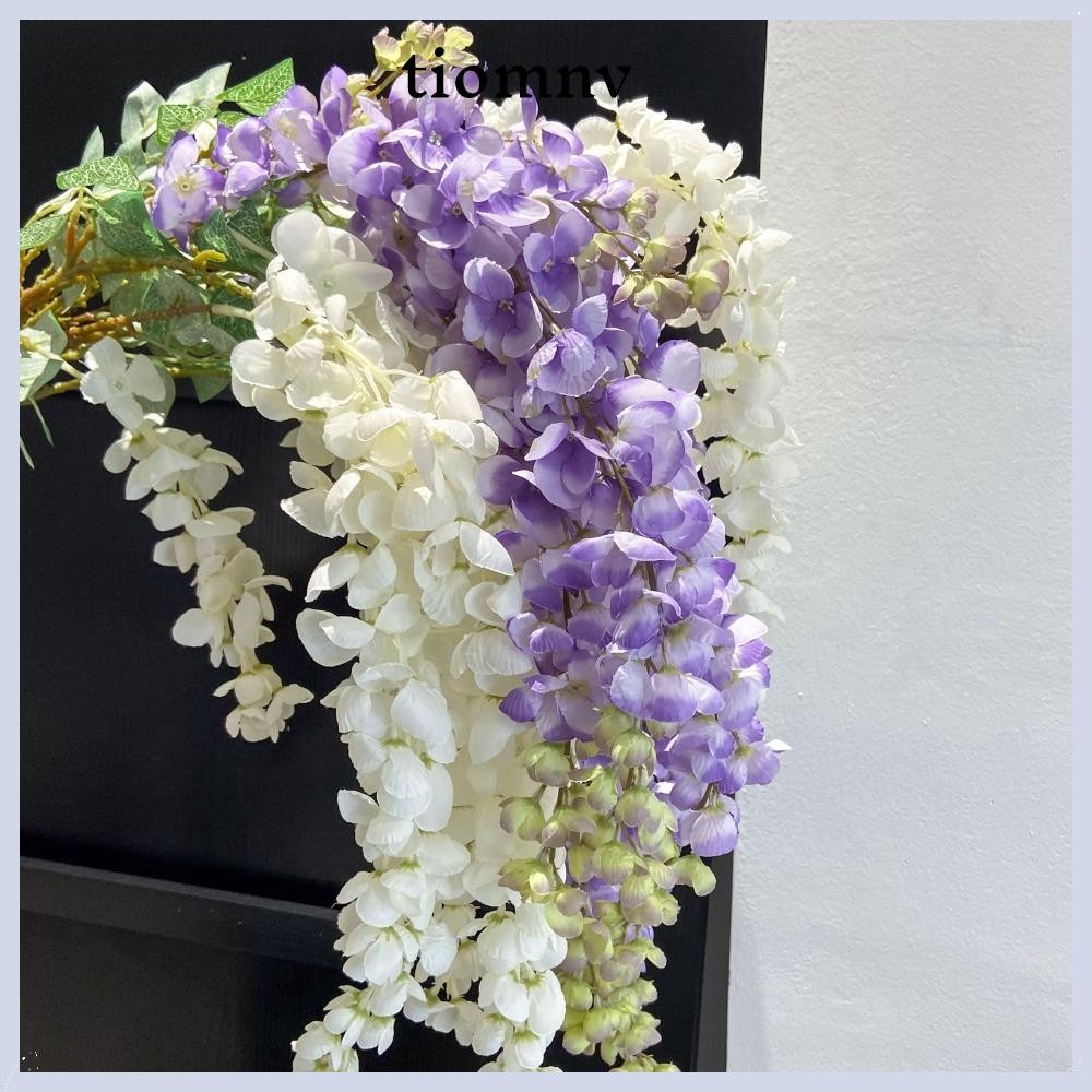 ทิมเอ็นวี56ดอกไม้ประดิษฐ์,หลายสีแขวนวิสทีเรียดอกไม้ตกแต่ง,ยืดหยุ่น5ส้อม110ซม.ดอกไม้ปลอมบ้าน