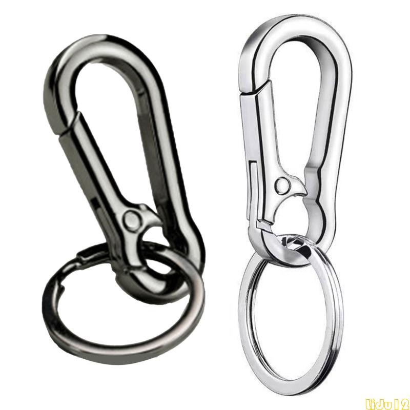 Lidu12 ทนทานพวงกุญแจตะขอกลางแจ้ง Carabiner ปีนเขาเครื่องมือพวงกุญแจโลหะสําหรับ Key Cli