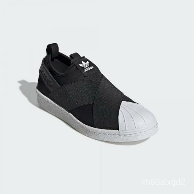 Adidas Superstar รองเท้าสลิปออน สีดํา 100%