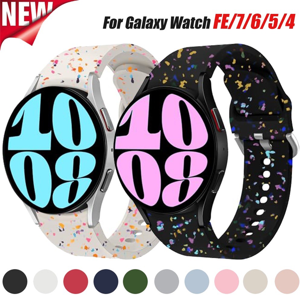 No Gap Soft Silicone Band สําหรับ Samsung Galaxy Watch FE 7 6 5 4 Band 44 มม.40 มม./นาฬิกา 5 Pro สร้อยข้อมือ 45 มม.Quick Release Sport Replacement Strap