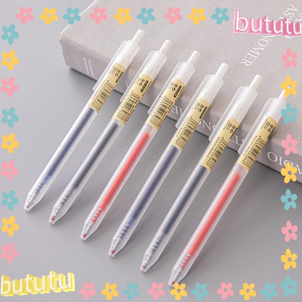 Butu ปากกาเจล, ชนิดกด Quick-drying Neutral ปากกา, มัลติฟังก์ชั่น 0.5 มม. ปลายปากกาสีดํา/สีฟ้า/สีแดงหมึกเขียนเครื่องมือโรงเรียน Office
