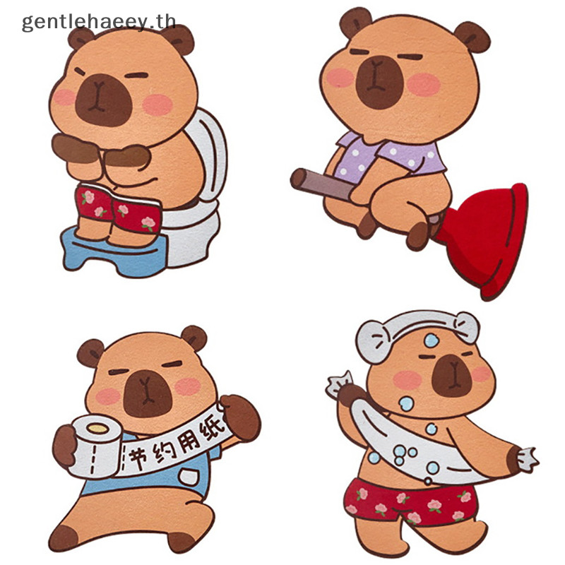 Gg Capybara สติกเกอร์ระงับกลิ่นกายห้องน้ําฝาชักโครก Decals ระงับกลิ่นกาย Self-Adhesive กําจัดกลิ่นสติกเกอร์ห้องน้ําห้องนั่งเล่นตกแต่ง TH
