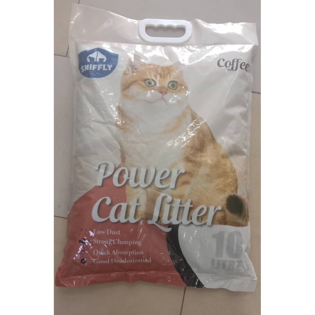 SNIFFLY POWER CAT LITTER 10 ลิตร (COFFEE)