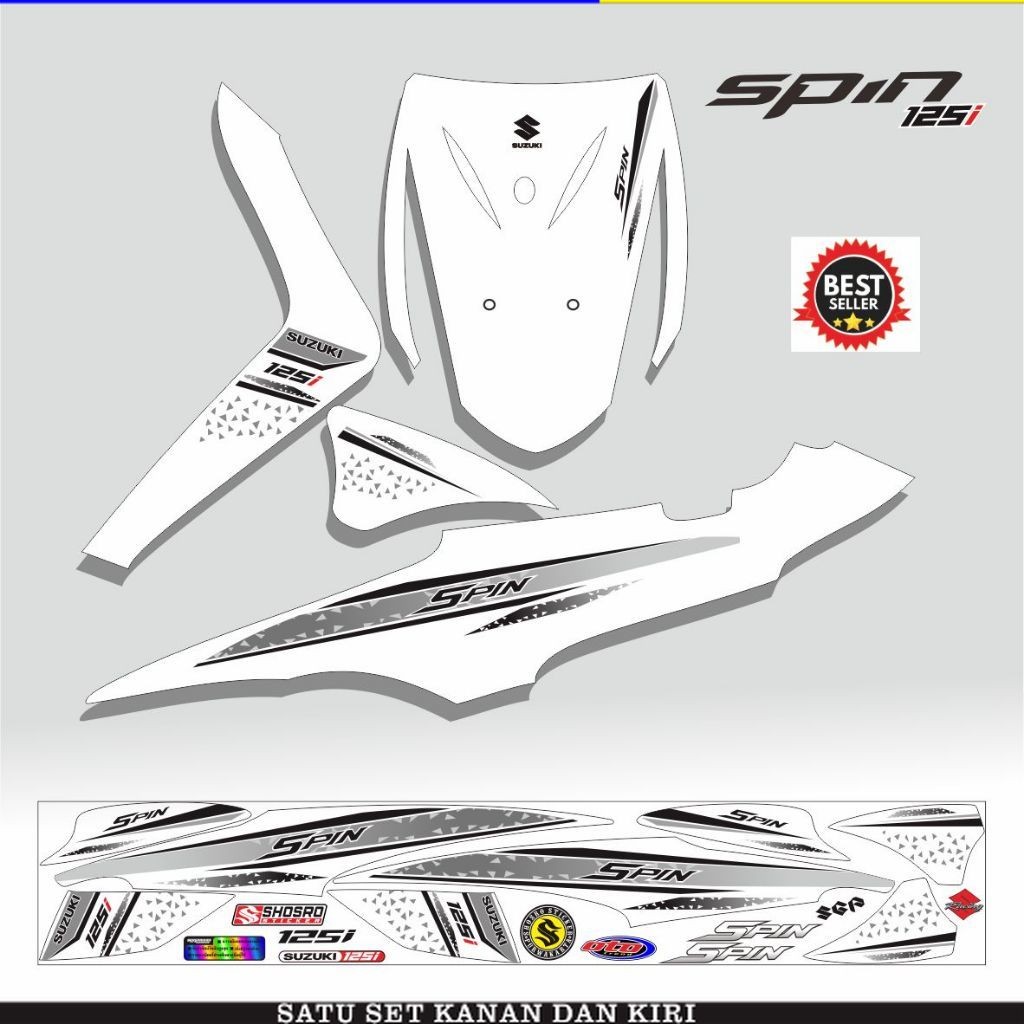 SPIN 125 SR STRIPING POLE / SPIN 125 สติ๊กเกอร์ / SR / SPIN POLET