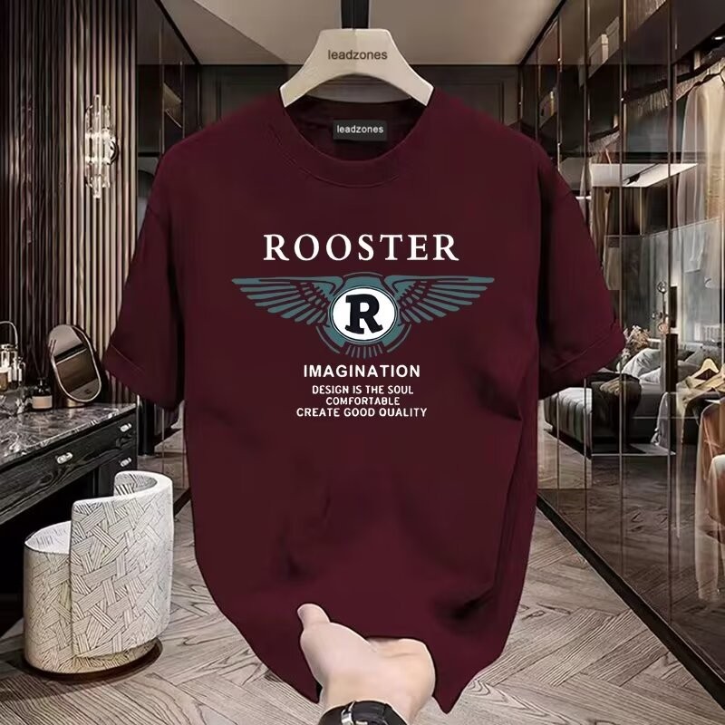 เสื้อยืดแขนสั้นสไตล์ญี่ปุ่นสำหรับผู้ชายเสื้อเข้ารูปใส่ได้กับทุกชุดสำหรับฤดูร้อน2024เสื้อพิมพ์ลายคอกลมแบบใหม่เสื้อยืดแขนสั้นทรงหลวมแบรนด์แฟชั่นสำหรับผู้ชาย