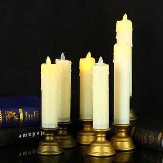 🕯️เทียนจำลอง LED🕯️เทียนอิเล็กทรอนิกส์ เทียนปลอม น้ำตาเทียน ดินเนอร์ใต้แสงเทียน ปาร์ตี้ใต้แสงเทียน