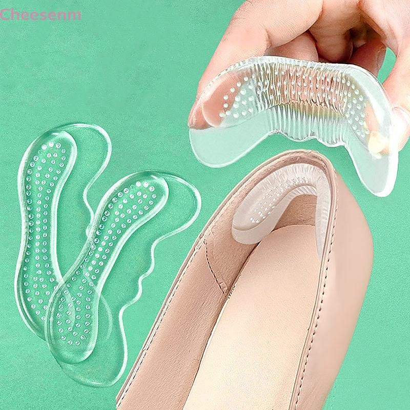 Cheenm ซิลิโคนส้นแผ่นสําหรับผู้หญิงรองเท้ากลับสติกเกอร์ Stiletto รองเท้าส้นสูงแทรก Protector บรรเทาอาการปวด Antiwear ฟุตส้นเบาะ Pad TH
