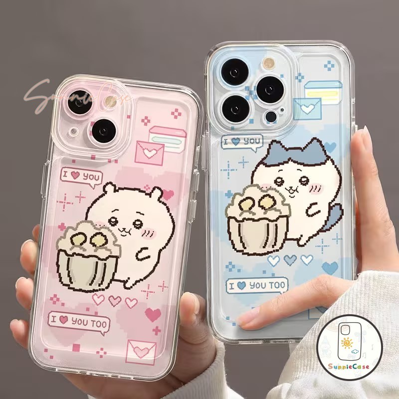 IPhone 13 กรณี iPhone 14 11 13 15 12 Pro Max XR X XS Max 7 8 Plus SE 2020 การ์ตูน คู่ ความหรูหรา  หมาน่ารัก ฟูนุ เคส