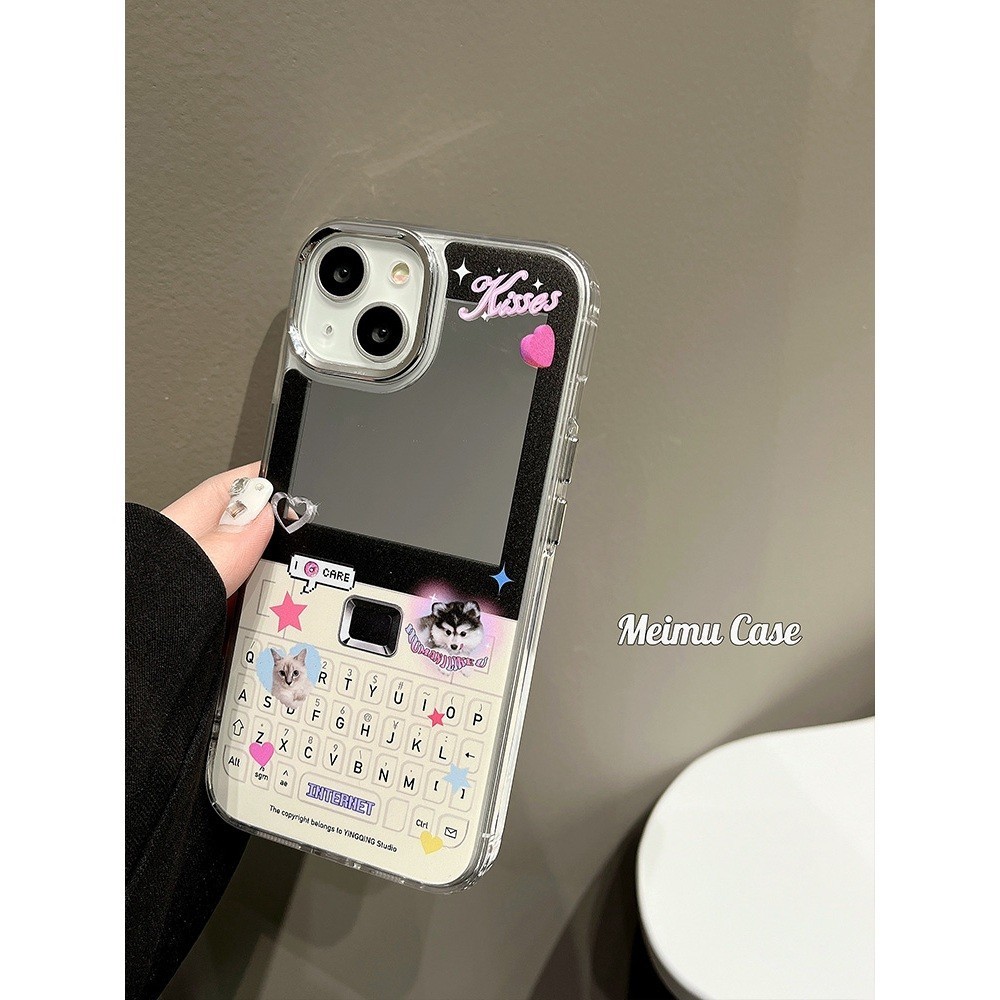 กระจกแต่งหน้านุ่มโปร่งใสกรณี Anti-Fall เคสโทรศัพท์สําหรับ iPhone 16 Promax 15 Promax 12 13 Mini 14plus 11 Pro Max X XS XR XS Max 7 8 plus Se2020