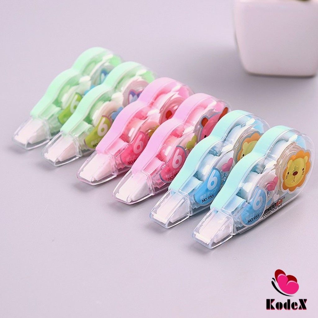 KDX เทปลบคำผิด การ์ตูน อย่างดี 5 มม. มีขนาดความยาว8 และ 16 เมตร จัดส่งคละลาย correction tape