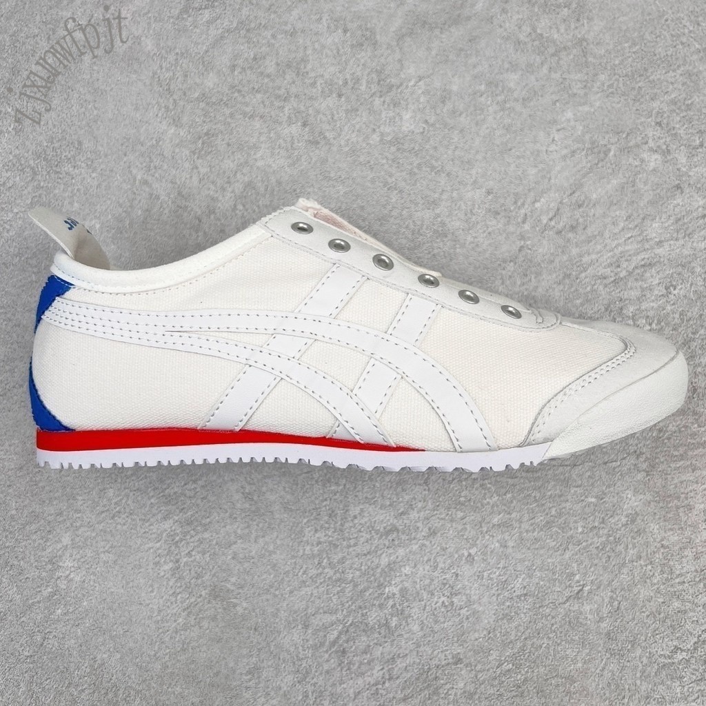 รองเท้ากีฬา * _ Onitsuka Tiger Mexico 66 ผ้าใบสีแดงผู้ชายและผู้หญิง