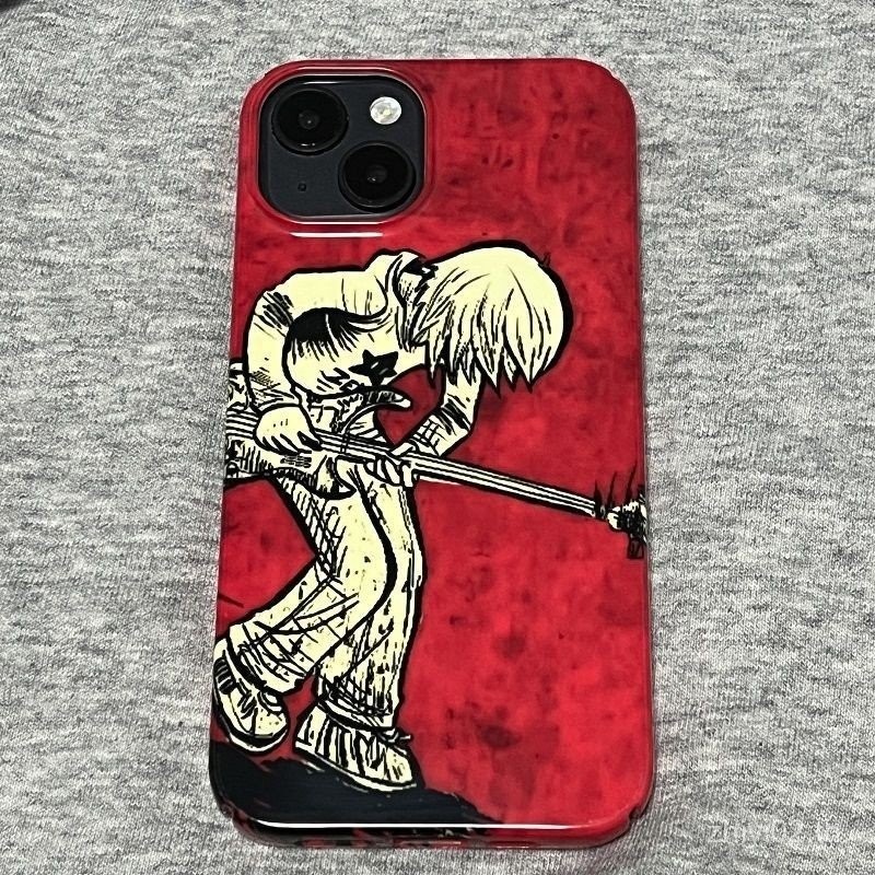 เคสโทรศัพท์เคสแข็งมีสไตล์ศิลปะแนววินเทจ Rock Spirit เข้ากันได้กับ iPhone XR xsmax 11PROMAX 12PROMAX 11 12 13 14 15 PRO MAX XS 8PLUS 7plus 14Pro เคสกันกระแทก