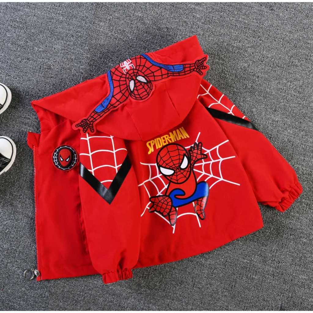 ฤดูใบไม้ผลิและฤดูใบไม้ร่วง Spider Man เสื้อเด็กชายการ์ตูนใหม่ Ultraman Hooded Girls