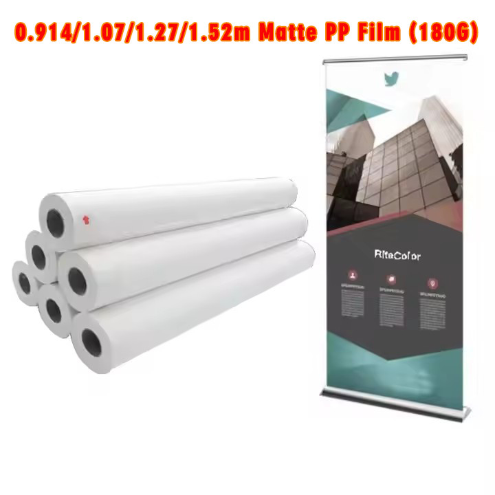 Indoor Printable PP Paper Roll Matt  Banner Poster Materials Roll UP PP Synthetic Paper 0.914/1.27m 