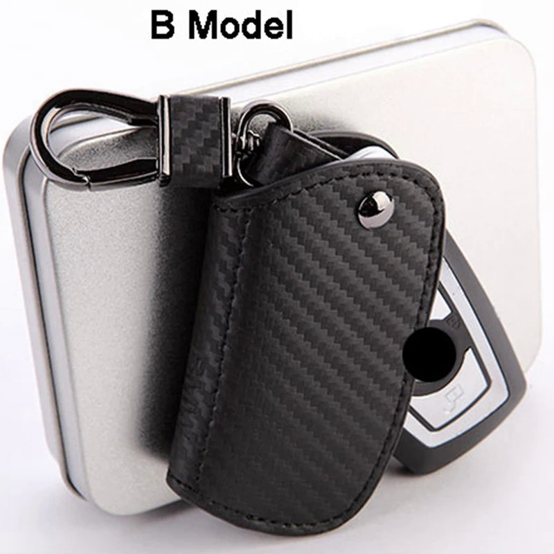 Leather Car Key Case holder For BMW E90 E60 E70 E87 1 3 5 6 Series M3 M5 X1 X5 X6 Z4 Keychain Holder