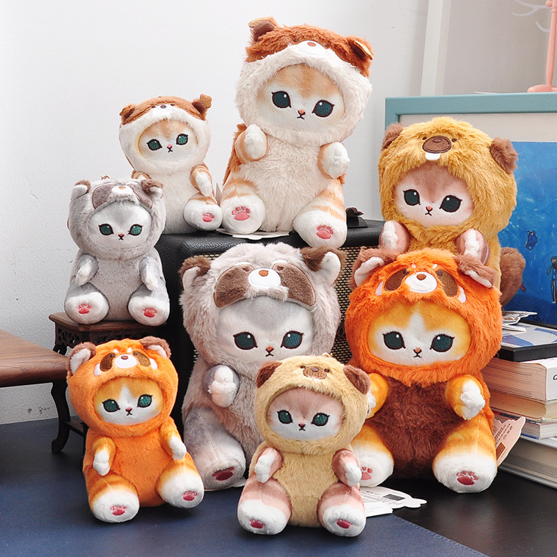 12เซนติเมตร โมฟูแซนด์ แมวฉลามแมวตุ๊กตาตุ๊กตาพวงกุญแจน่ารักผ้าฝ้ายนุ่มตกแต่งบ้านของเล่นจี้