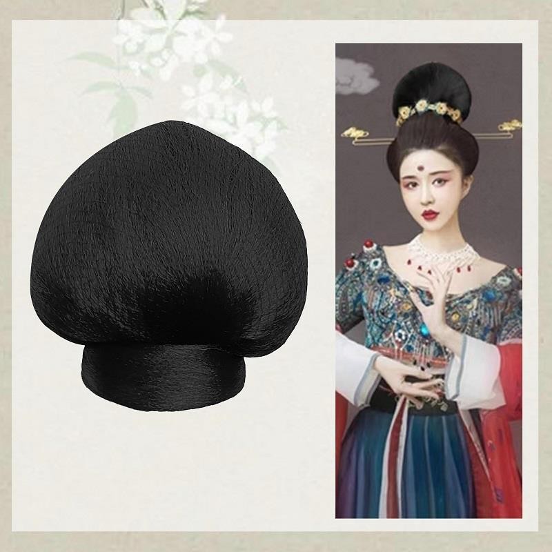 เครื่องแต่งกายโบราณ Hanfu วิกผม Don Dynasty Xote กระโปรงทรงผมพีชบุญสไตล์โบราณภาพประสิทธิภาพกระเป๋าผมเต้นรําหญิง