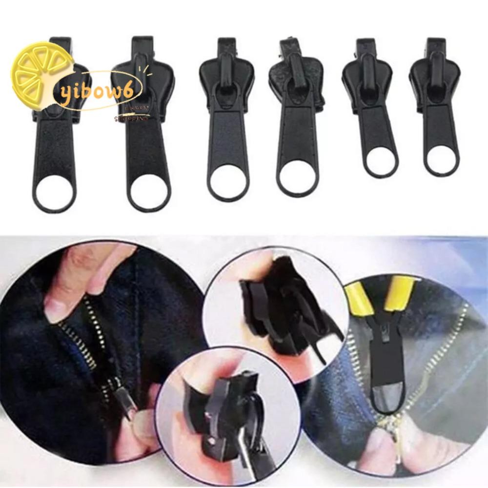 Yibow 6 ชิ้นเปลี่ยนซิป, ที่ถอดออกได้กระเป๋าเป้สะพายหลังซ่อมซ่อมซ่อมซิป, DIY เย็บอุปกรณ์เย็บผ้า